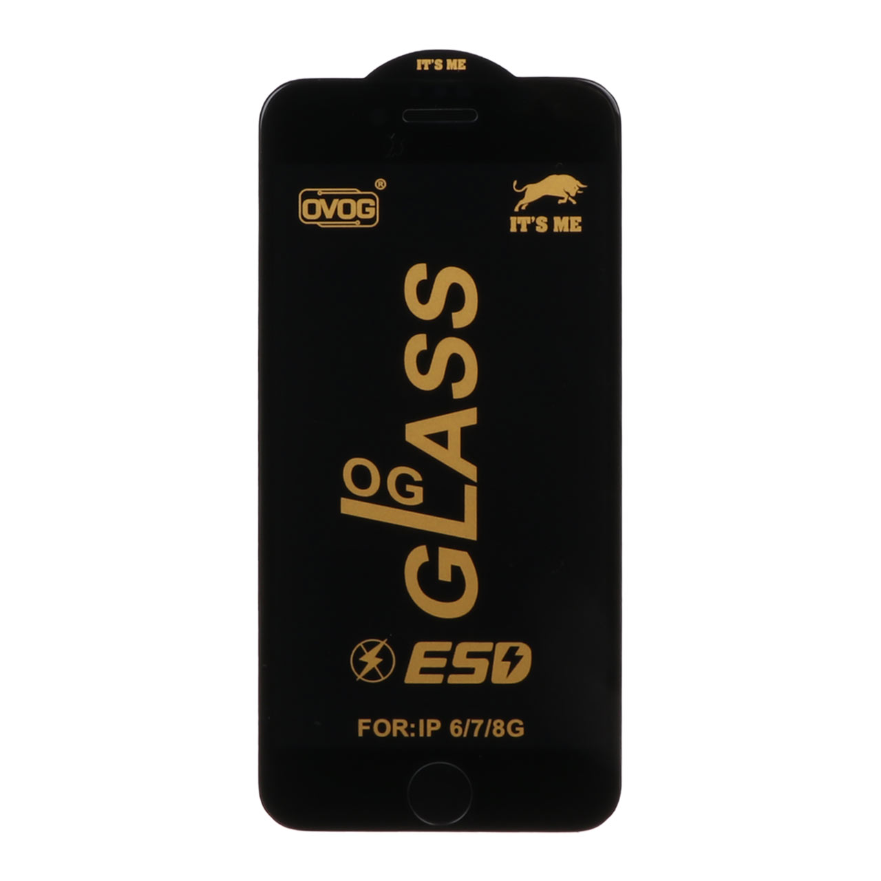 محافظ صفحه نمایش شیشه ای درجه یک Apple iphone 6 / 7 / 8 / SE 2020 - Full Cover OG - ESD OVOG (بدون پک) - مشکی